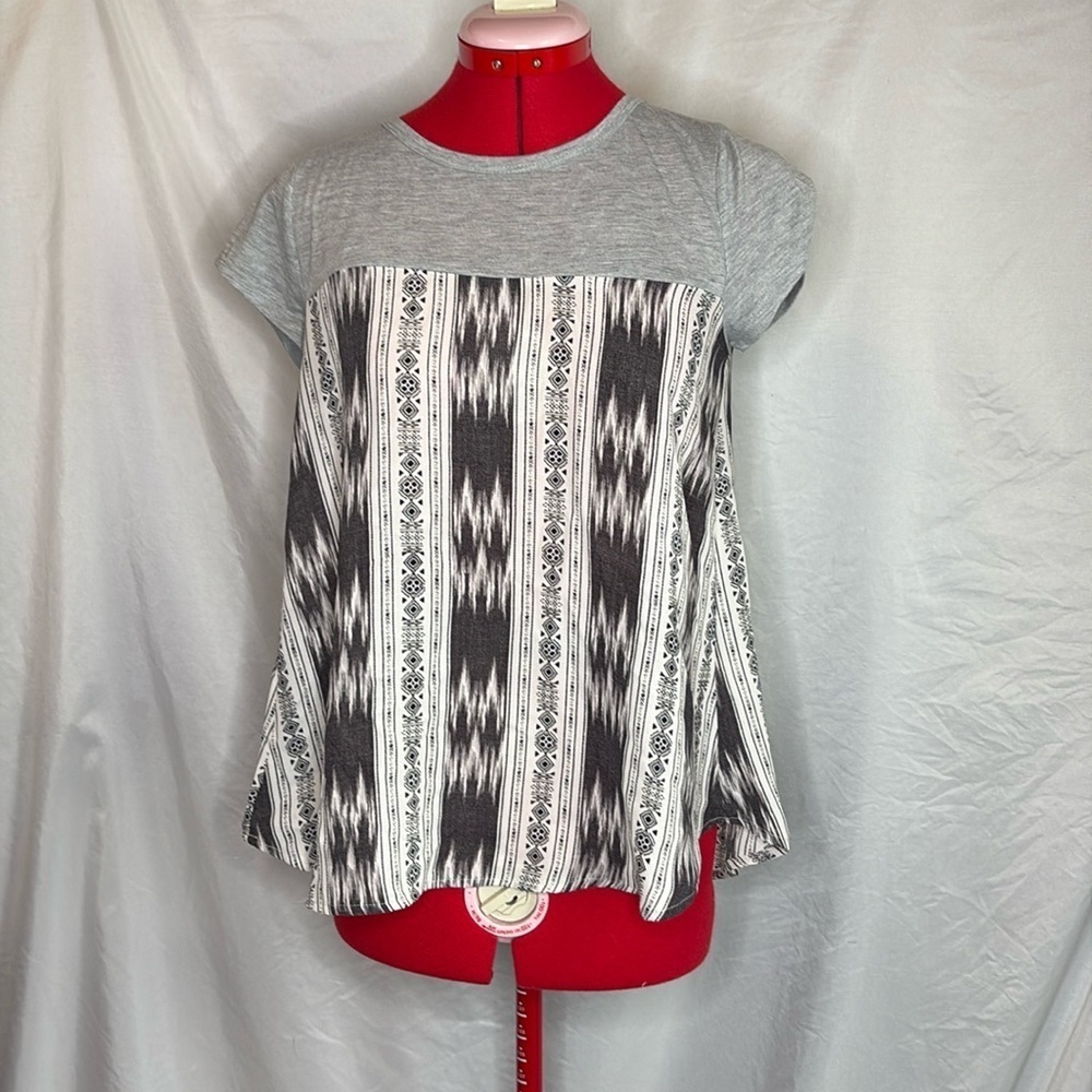 SM198 Rewind loose fitting empire cut short sleeve